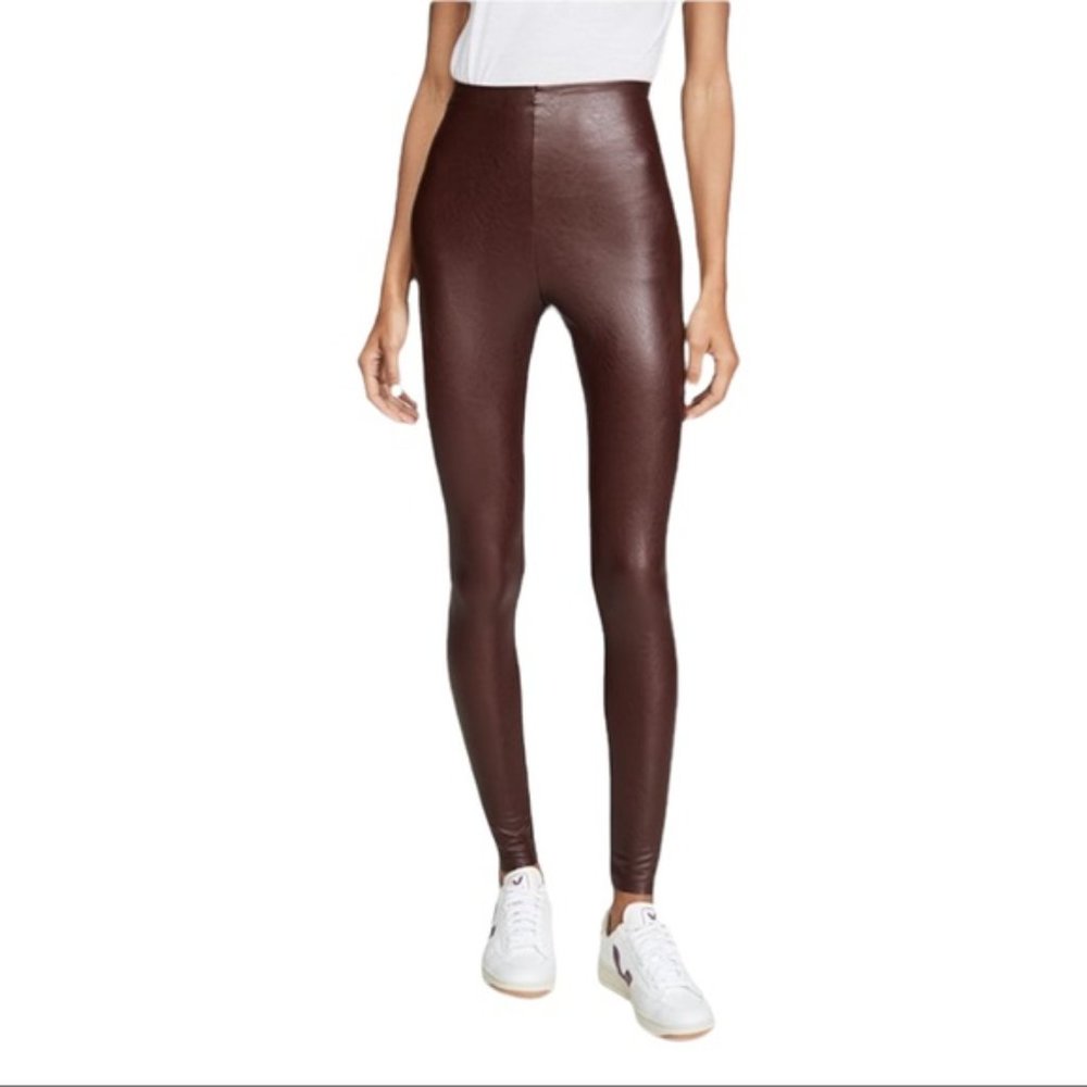 Commando Faux Leather Leggings in Color Oxeblood - Picture 2 of 7